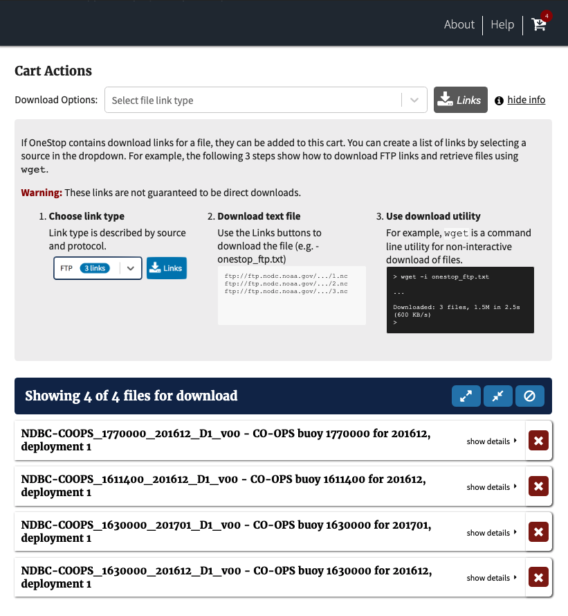 Cart page with info section expanded